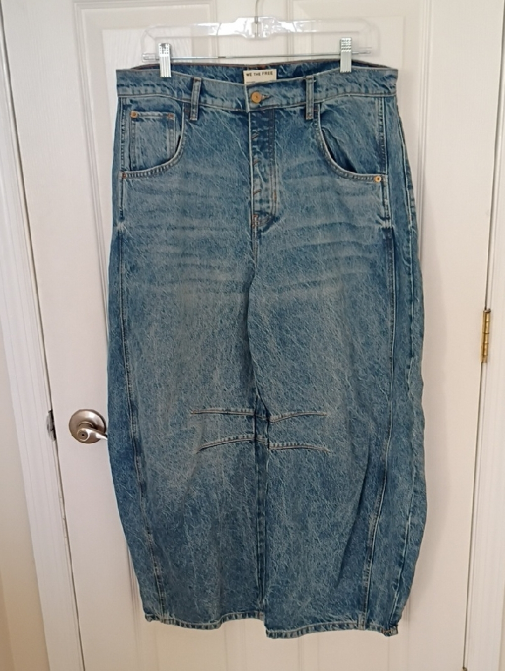 We The Free Good Luck Mid Rise Barrel Jeans, 31
